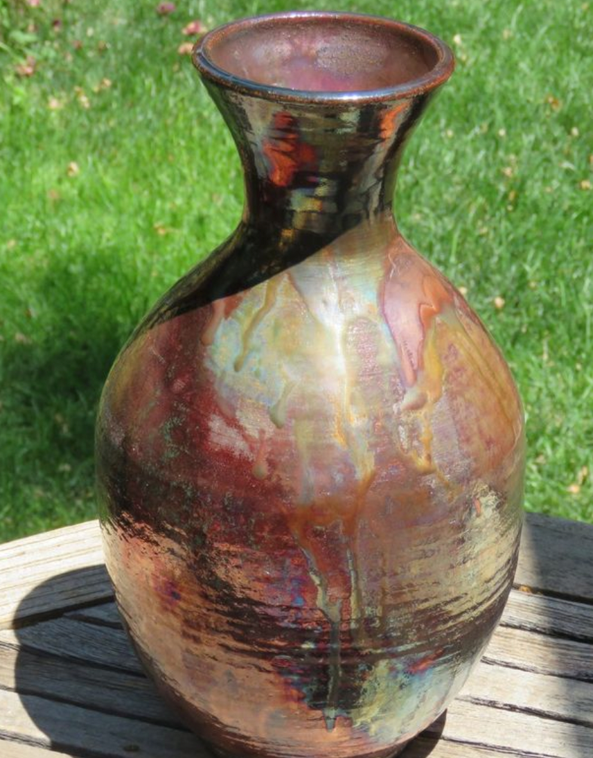 Raku bottle